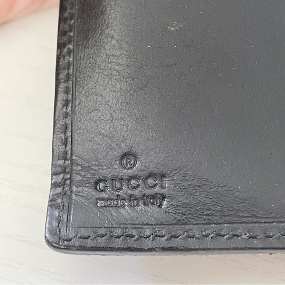 Gucci distressed gray black monogram denim Jackie long wallet - Picture 8 of 10